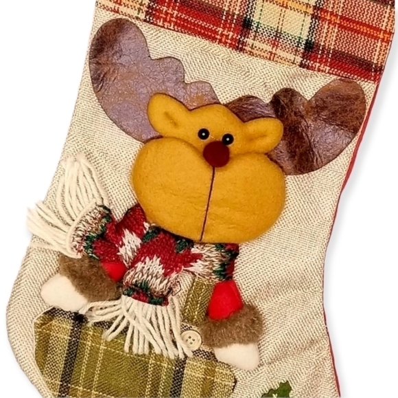 Plush 3D Christmas Stockings Set of 3 - Picture 8 of 10